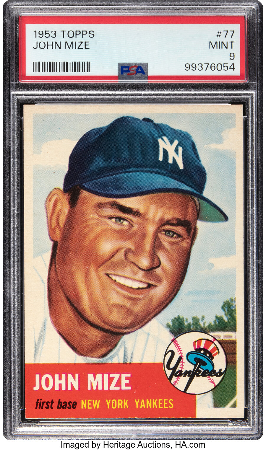 1953 Topps Johnny Mize #77 PSA Mint 9