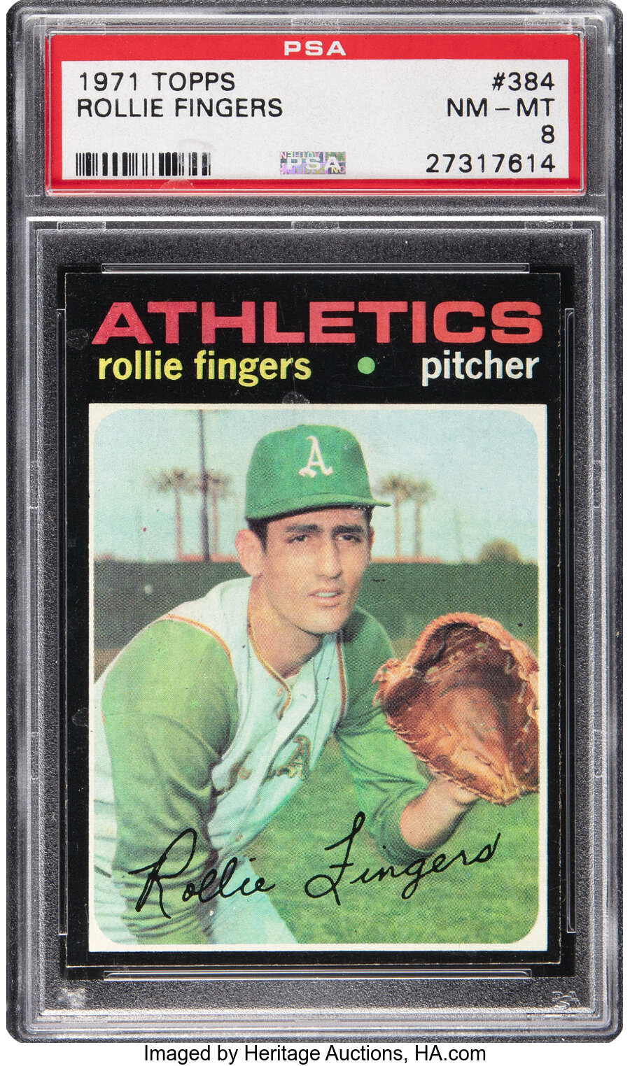 1971 Topps Rollie Fingers #384 PSA NM-MT 8