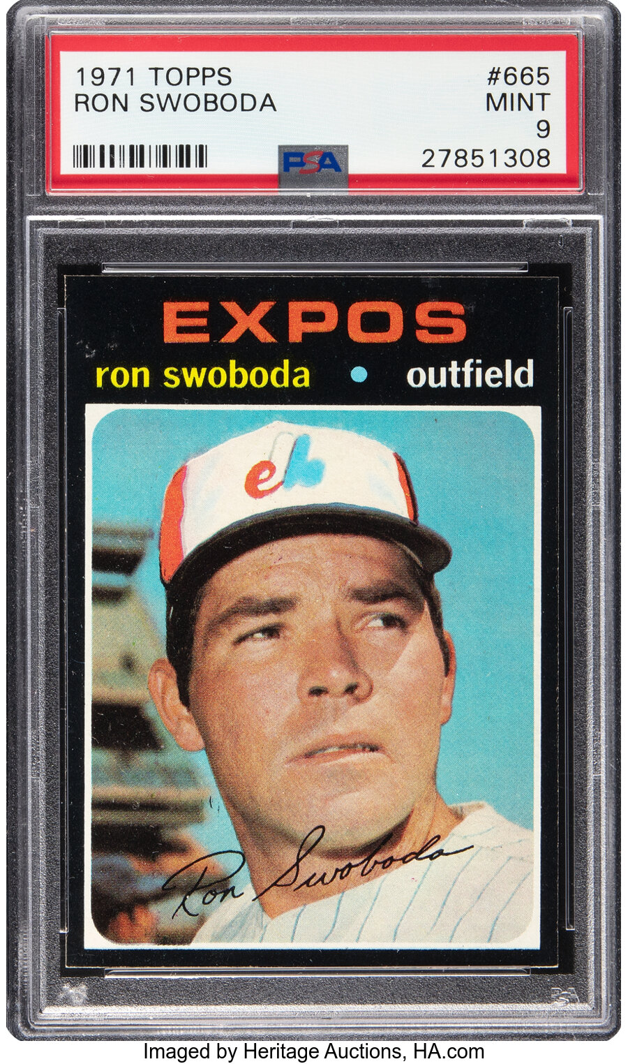 1971 Topps Ron Swoboda #665 PSA Mint 9