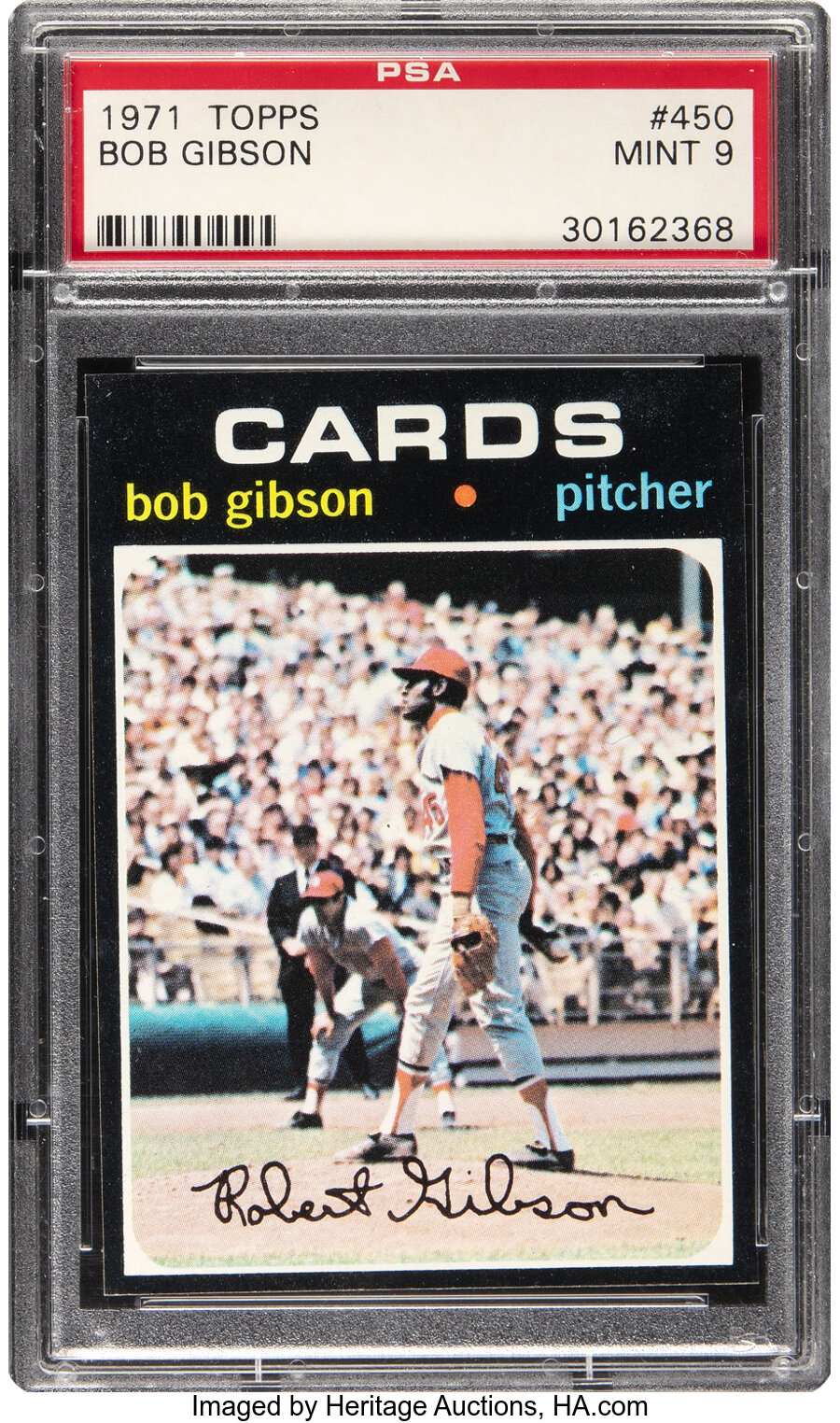 1971 Topps Bob Gibson #450 PSA Mint 9