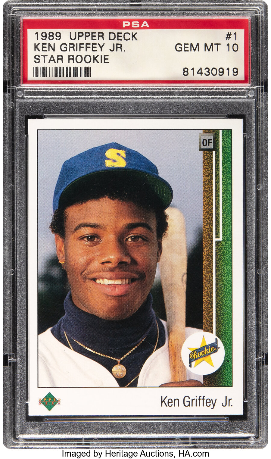 1989 Upper Deck Ken Griffey Jr. Rookie #1 PSA Gem Mint 10