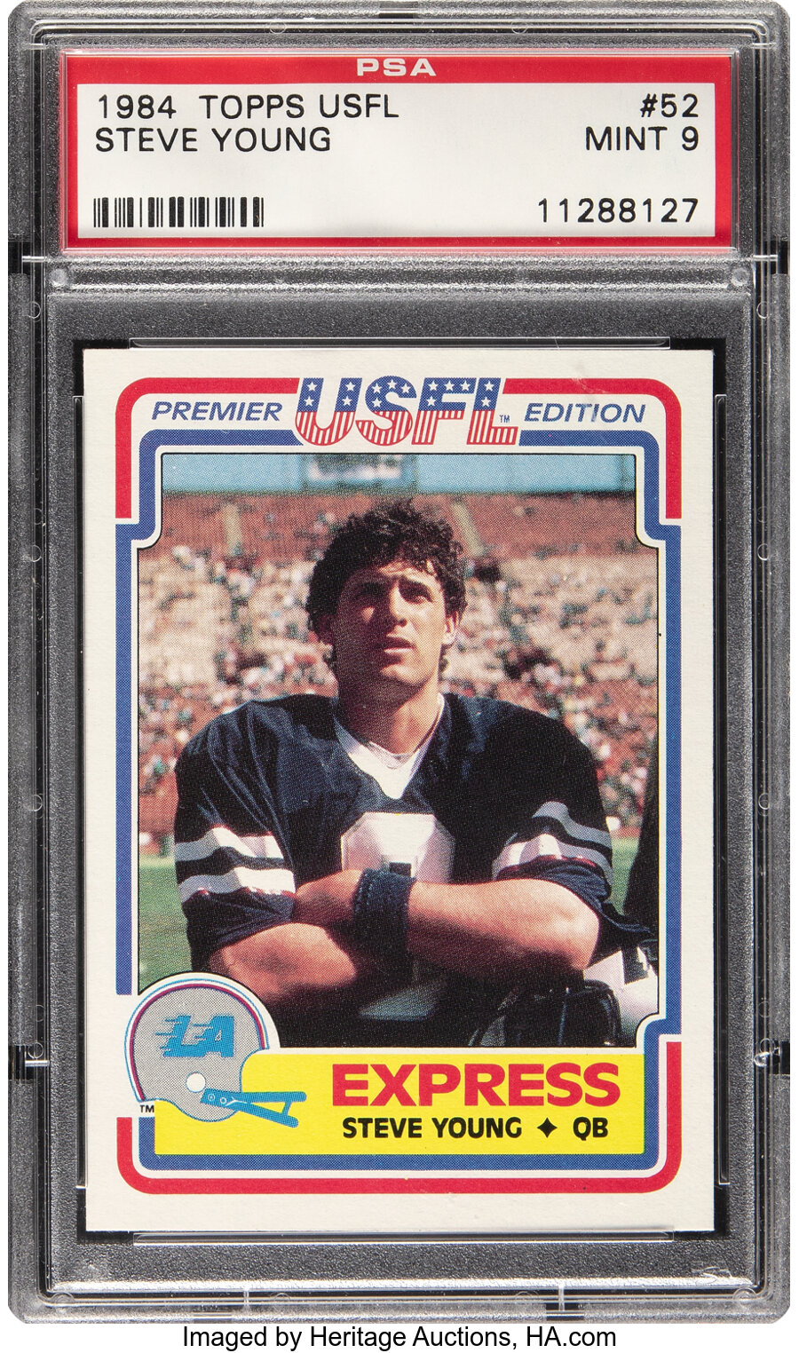 1984 Topps USFL Steve Young Rookie #52 PSA Mint 9