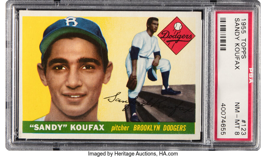 1955 Topps Sandy Koufax Rookie #123 PSA NM-MT 8