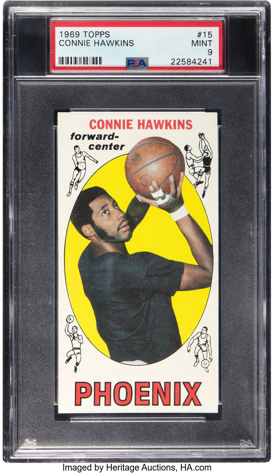 1969 Topps Connie Hawkins Rookie #15 PSA Mint 9 - Only Three Higher!