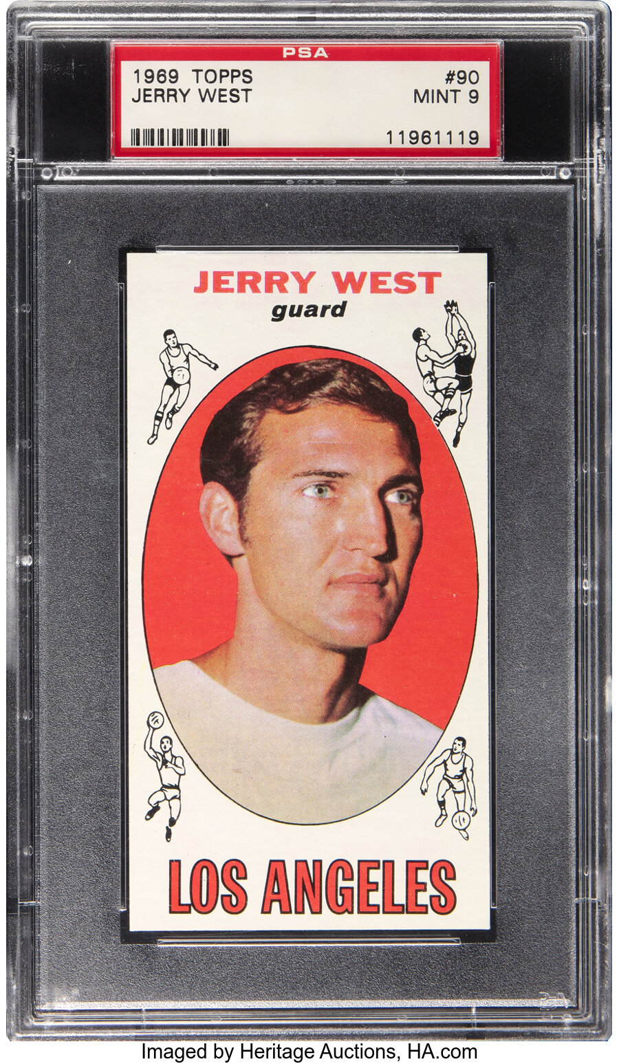 1969 Topps Jerry West #90 PSA Mint 9 - Only One Higher!!