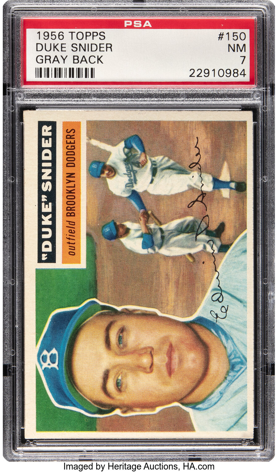 1956 Topps Duke Snider (Gray Back) #150 PSA NM 7