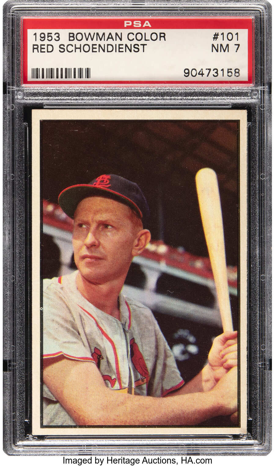 1953 Bowman Color Red Schoendienst #101 PSA NM 7