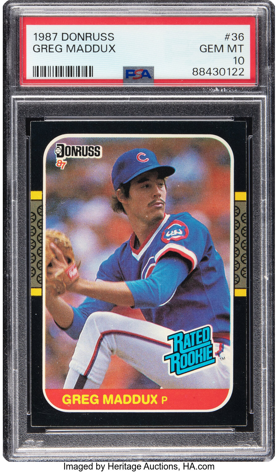 1987 Donruss Greg Maddux #36 PSA Gem Mint 10