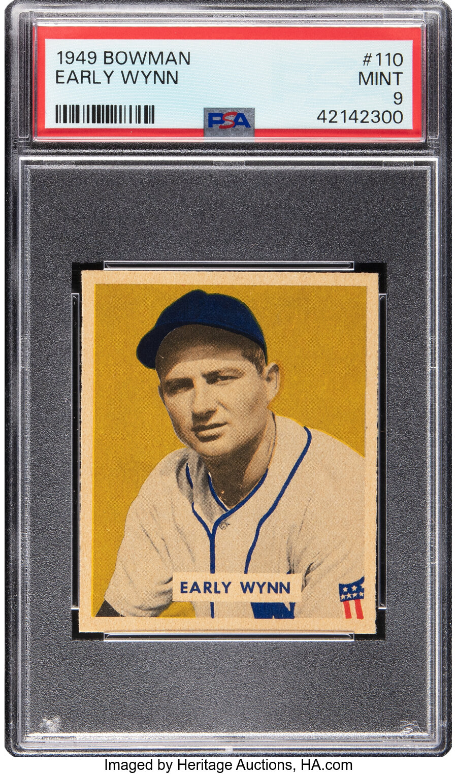 1949 Bowman Early Wynn #110 PSA Mint 9 - None Higher!