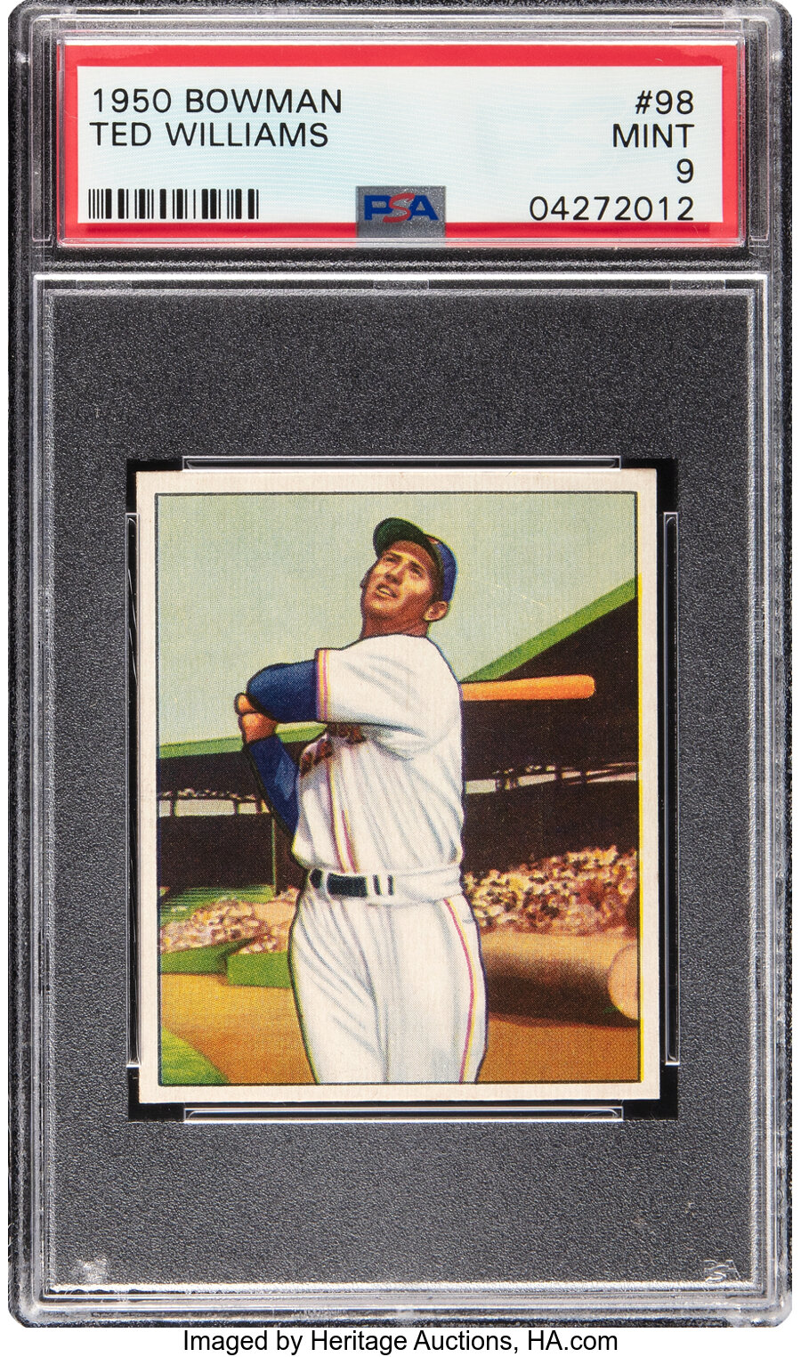 1950 Bowman Ted Williams #98 PSA Mint 9 - None Higher! - From The Rounders Collection