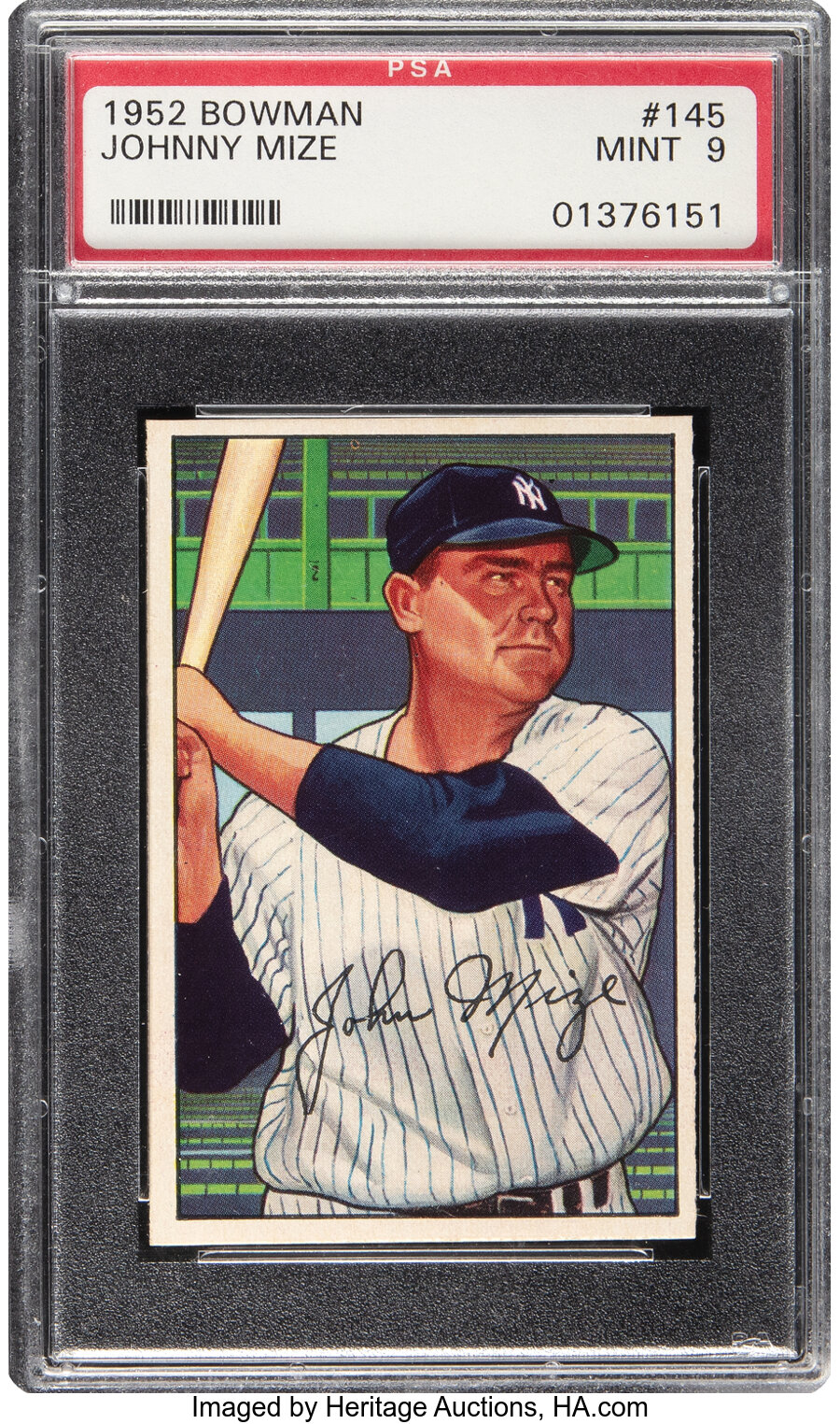 1952 Bowman Johnny Mize #145 PSA Mint 9 - None Higher!