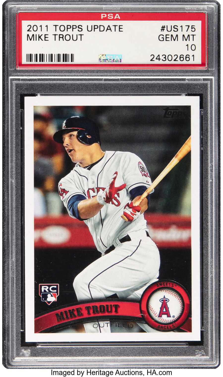 2011 Topps Update Mike Trout Rookie #US175 PSA Gem Mint 10