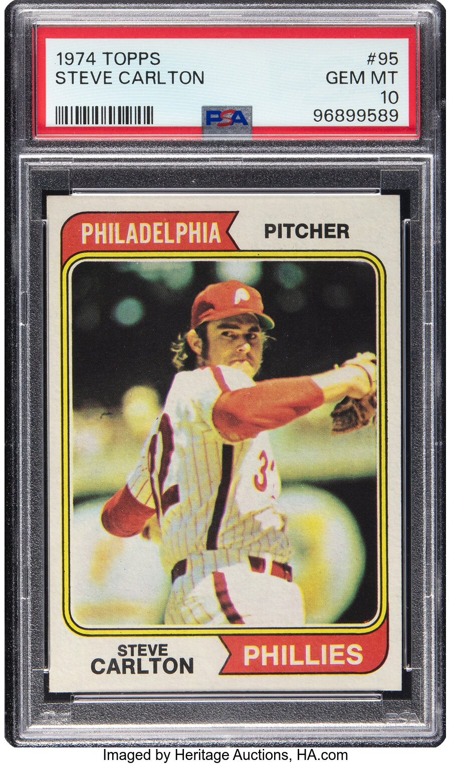 1974 Topps Steve Carlton #95 PSA Gem Mint 10 - Pop Four