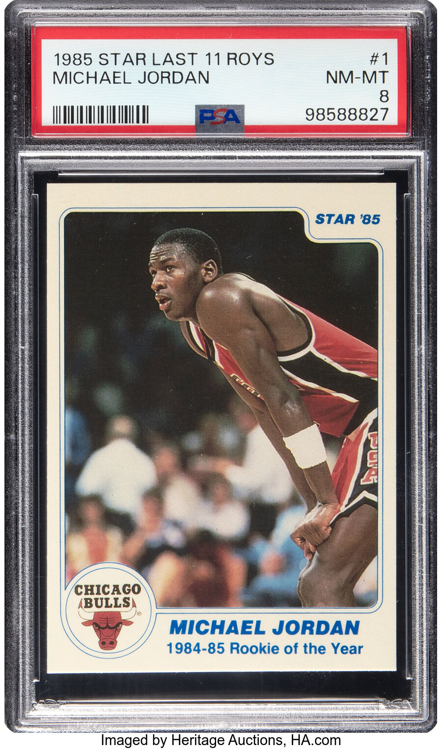 1985 Star Co. Michael Jordan (Last 11 ROYS) #1 PSA NM-MT 8