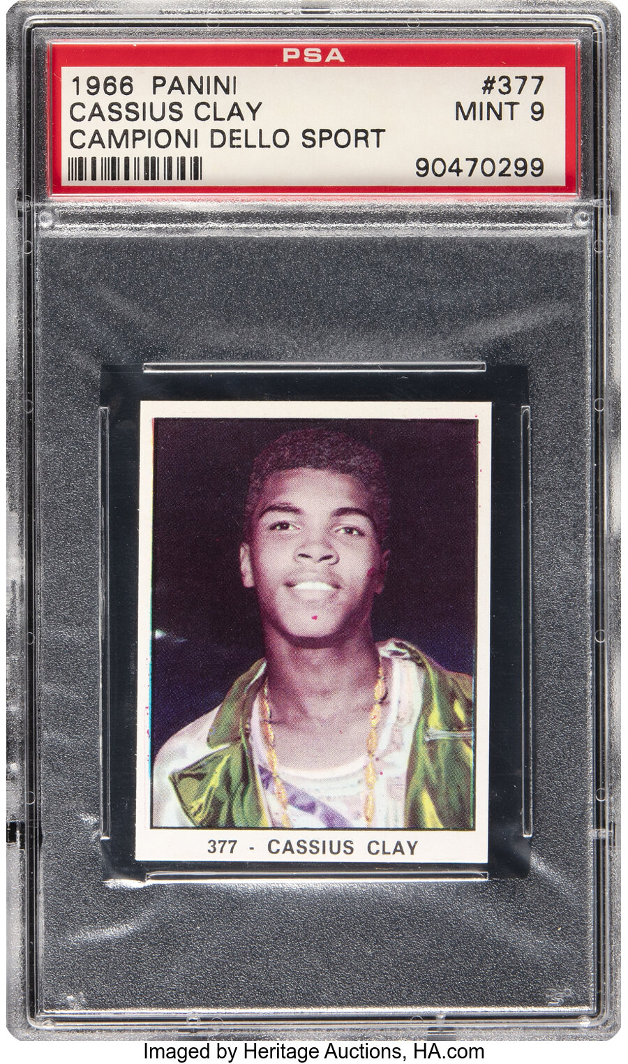 1966 Panini Cassius Clay (Campioni Dello Sport) #377 PSA Mint 9 - None Higher!