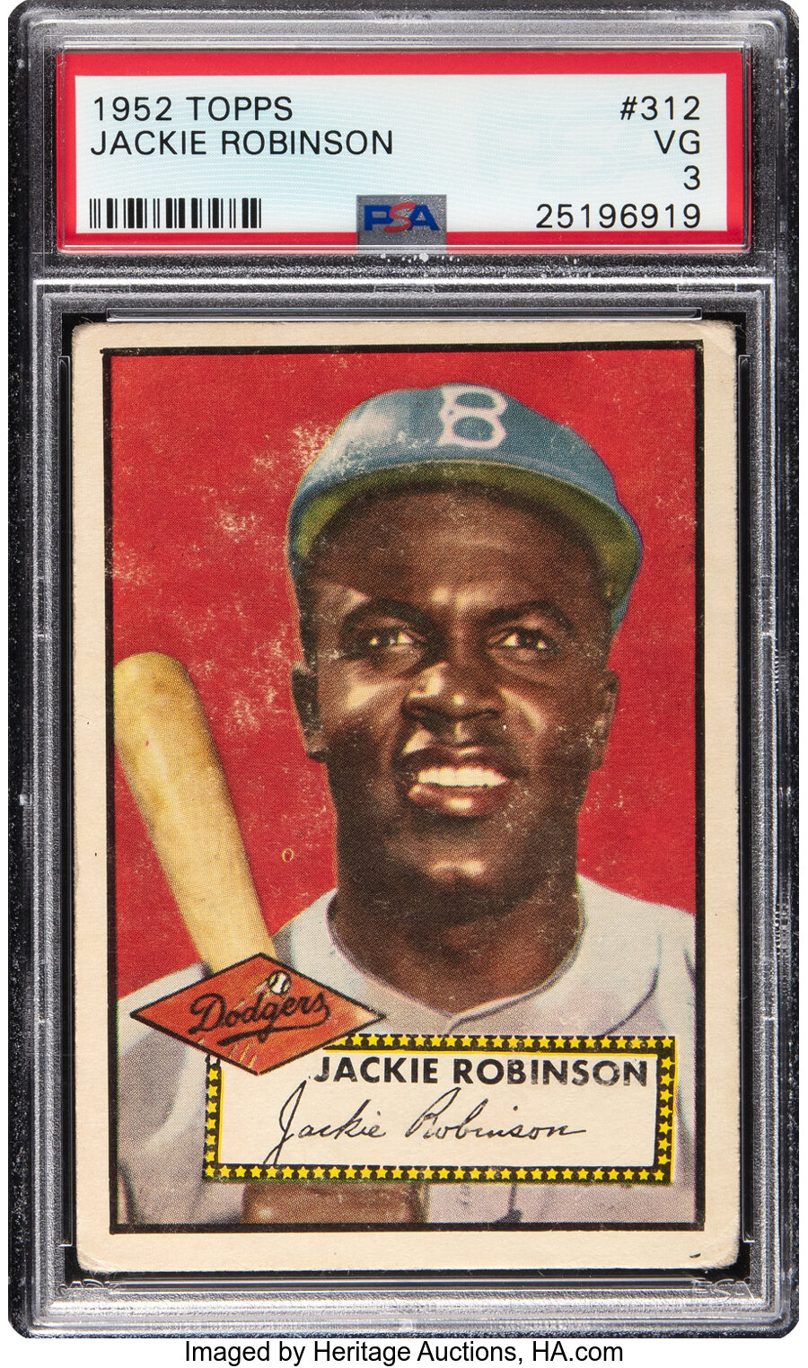 1952 Topps Jackie Robinson #312 PSA VG 3