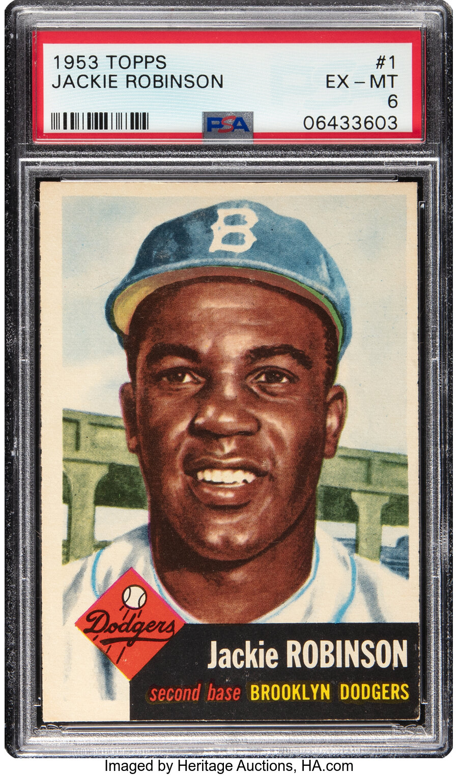 1953 Topps Jackie Robinson #1 PSA EX-MT 6