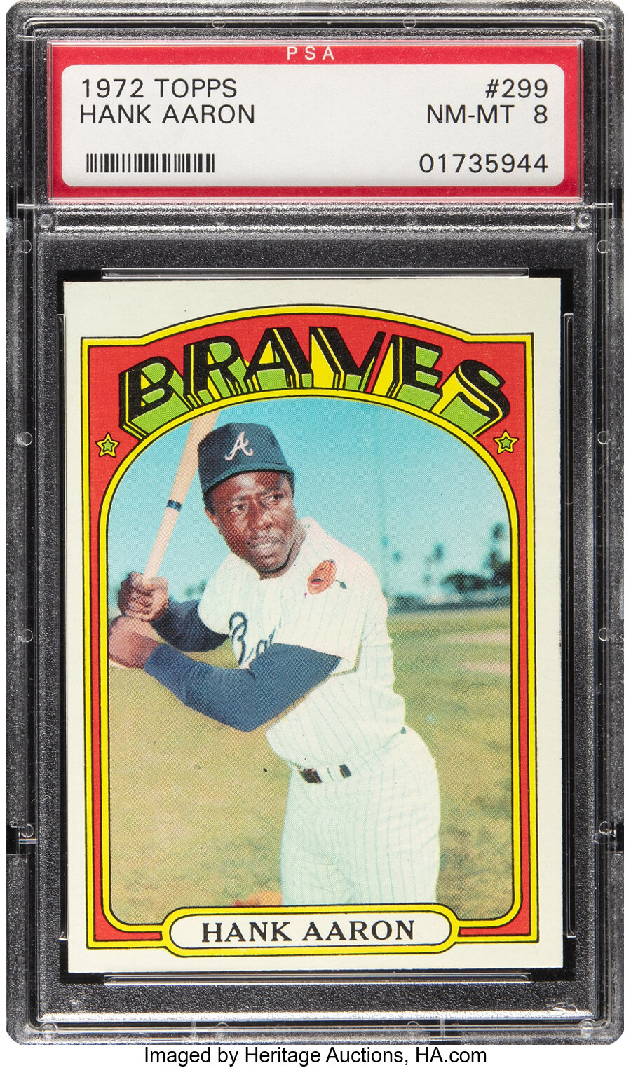 1972 Topps Hank Aaron #299 PSA NM-MT 8