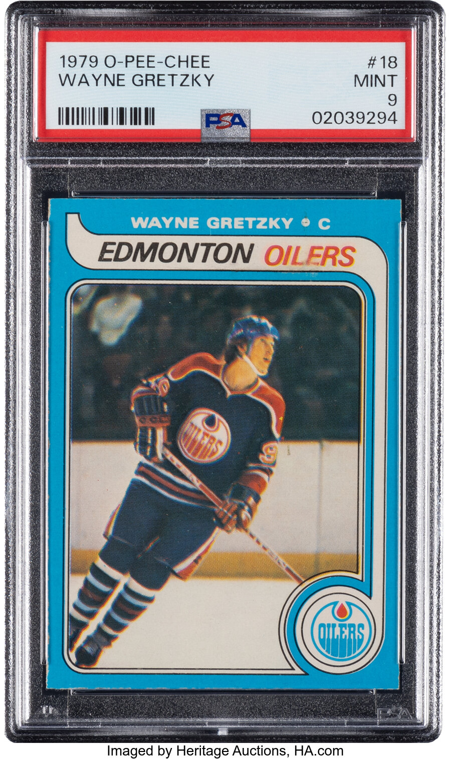 1979 O-Pee-Chee Wayne Gretzky Rookie #18 PSA Mint 9