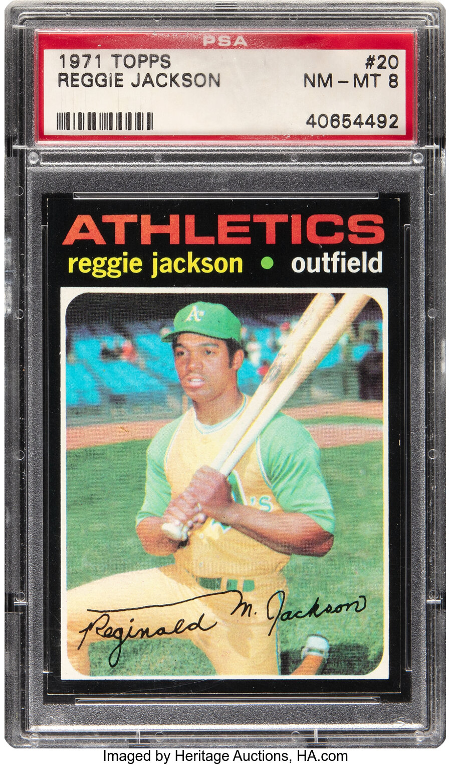 1971 Topps Reggie Jackson #20 PSA NM-MT 8