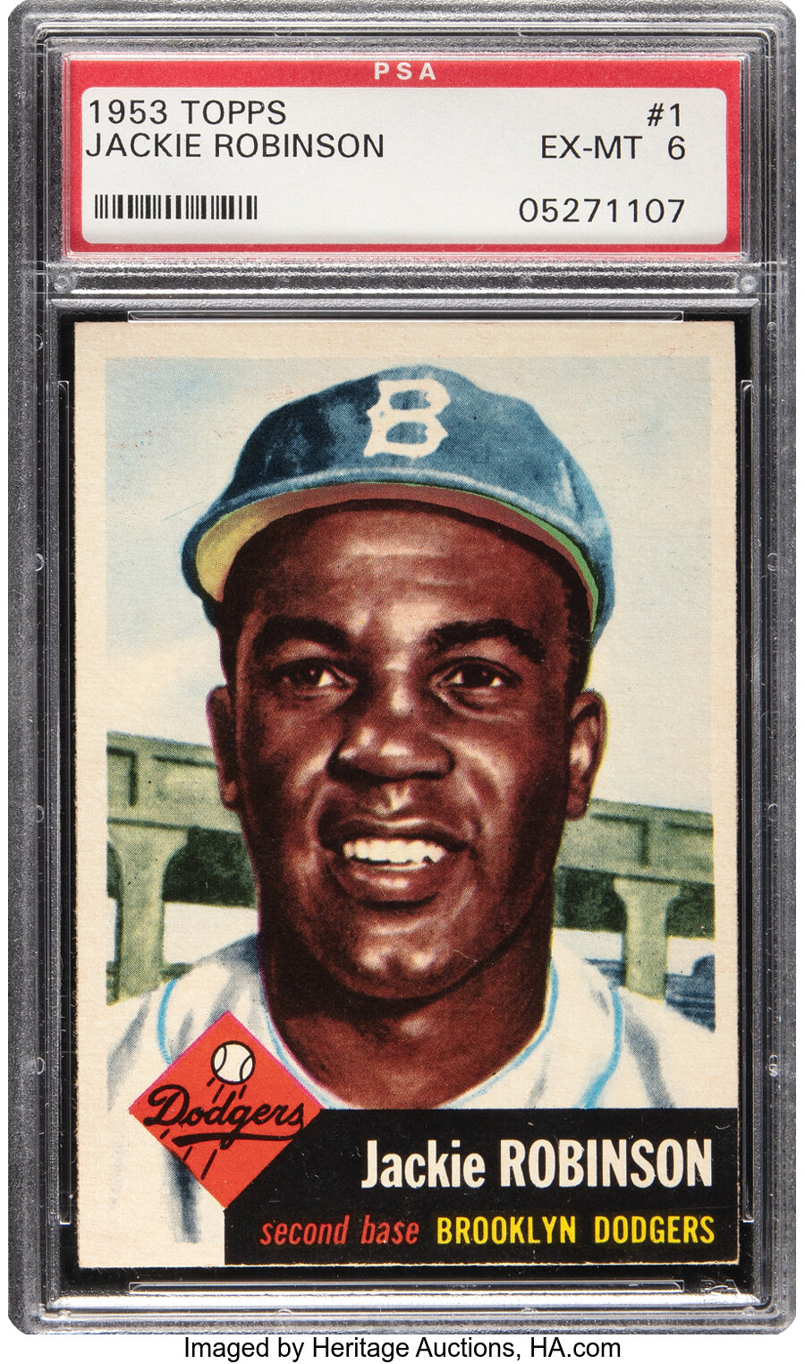 1953 Topps Jackie Robinson #1 PSA EX-MT 6