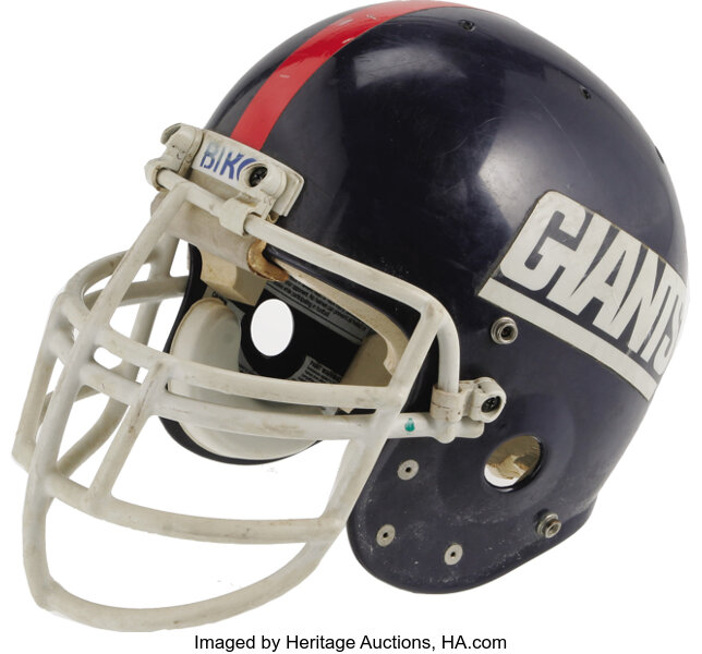 Early 1980's Lawrence Taylor Game Worn Helmet. It's a sight that