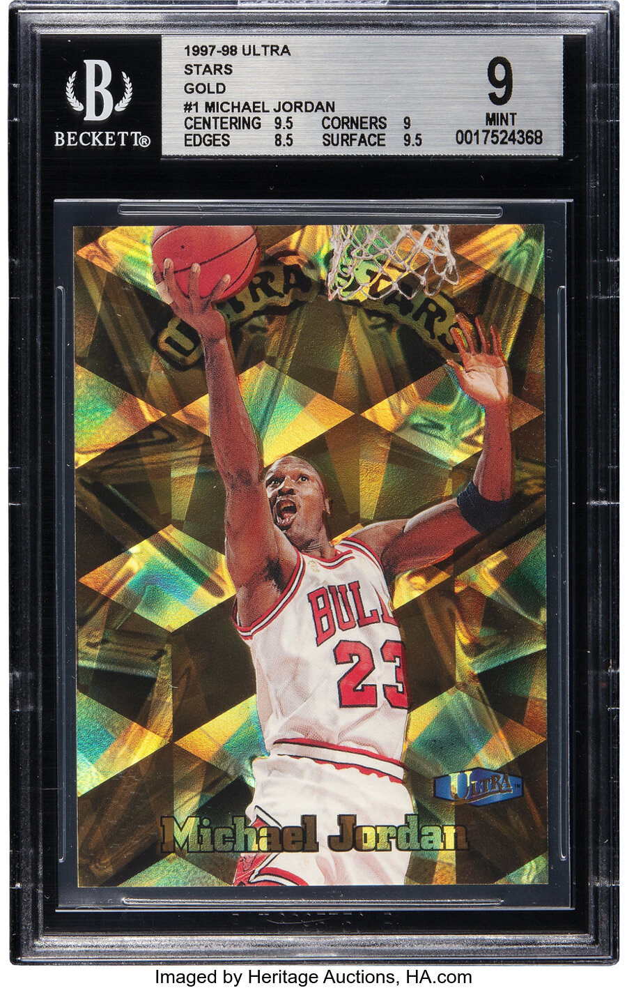 1997 Fleer Ultra Michael Jordan (Stars-Gold) #1 BGS Mint 9