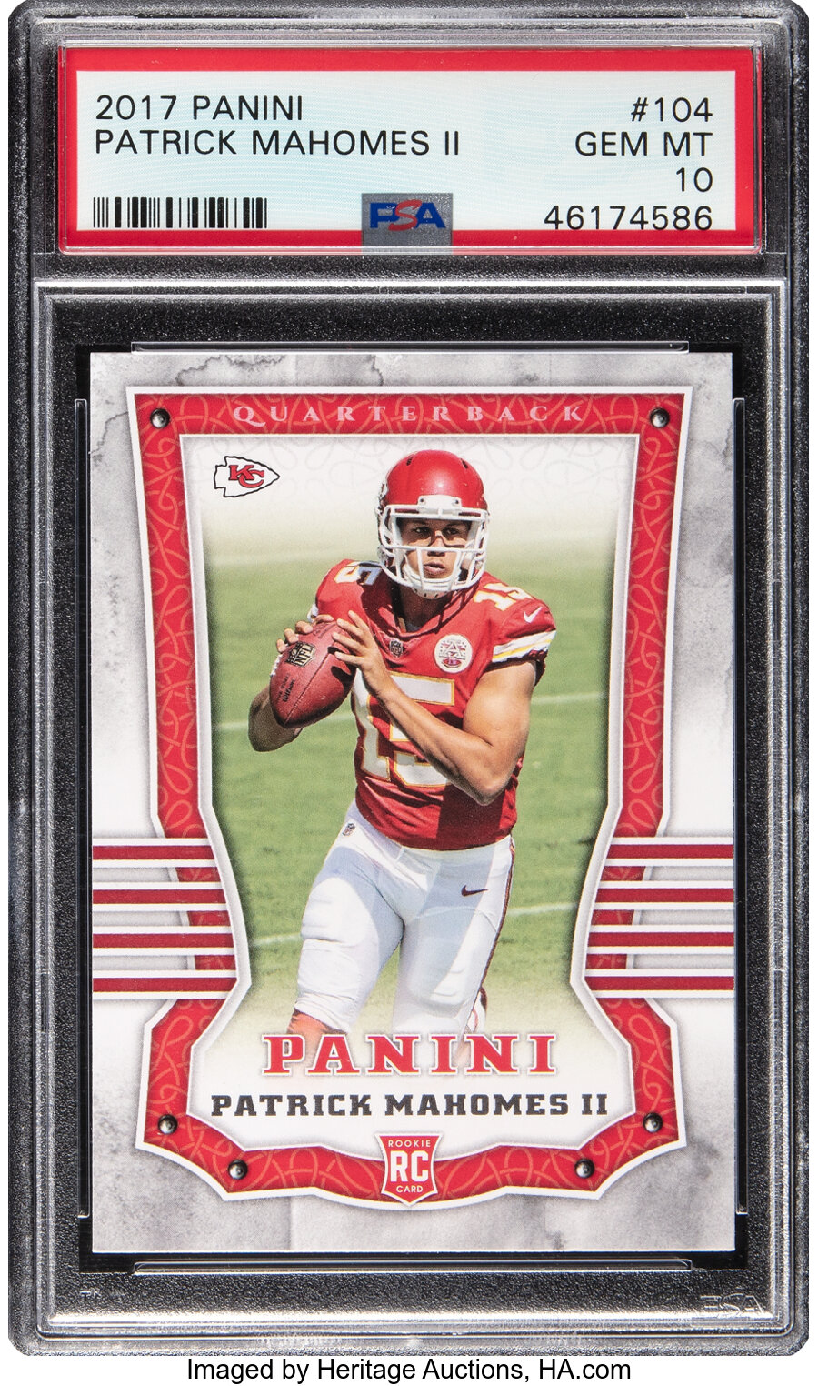 2017 Panini Patrick Mahomes II #104 PSA Gem Mint 10