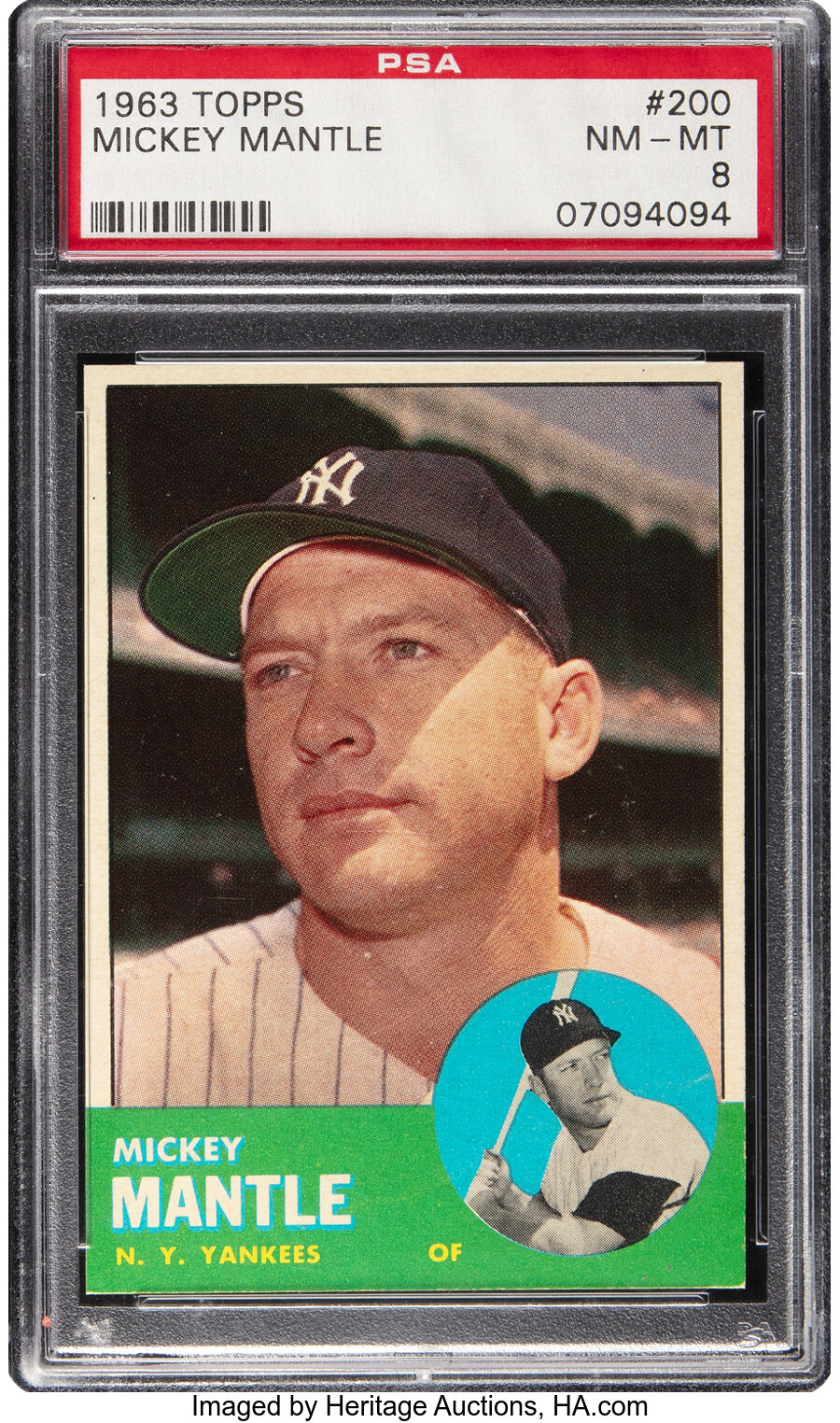 1963 Topps Mickey Mantle #200 PSA NM-MT 8