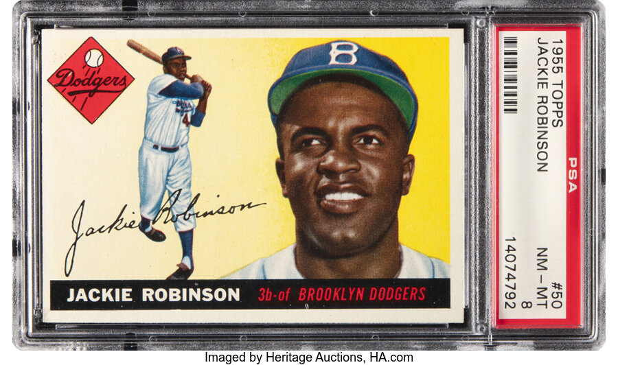 1955 Topps Jackie Robinson #50 PSA NM-MT 8