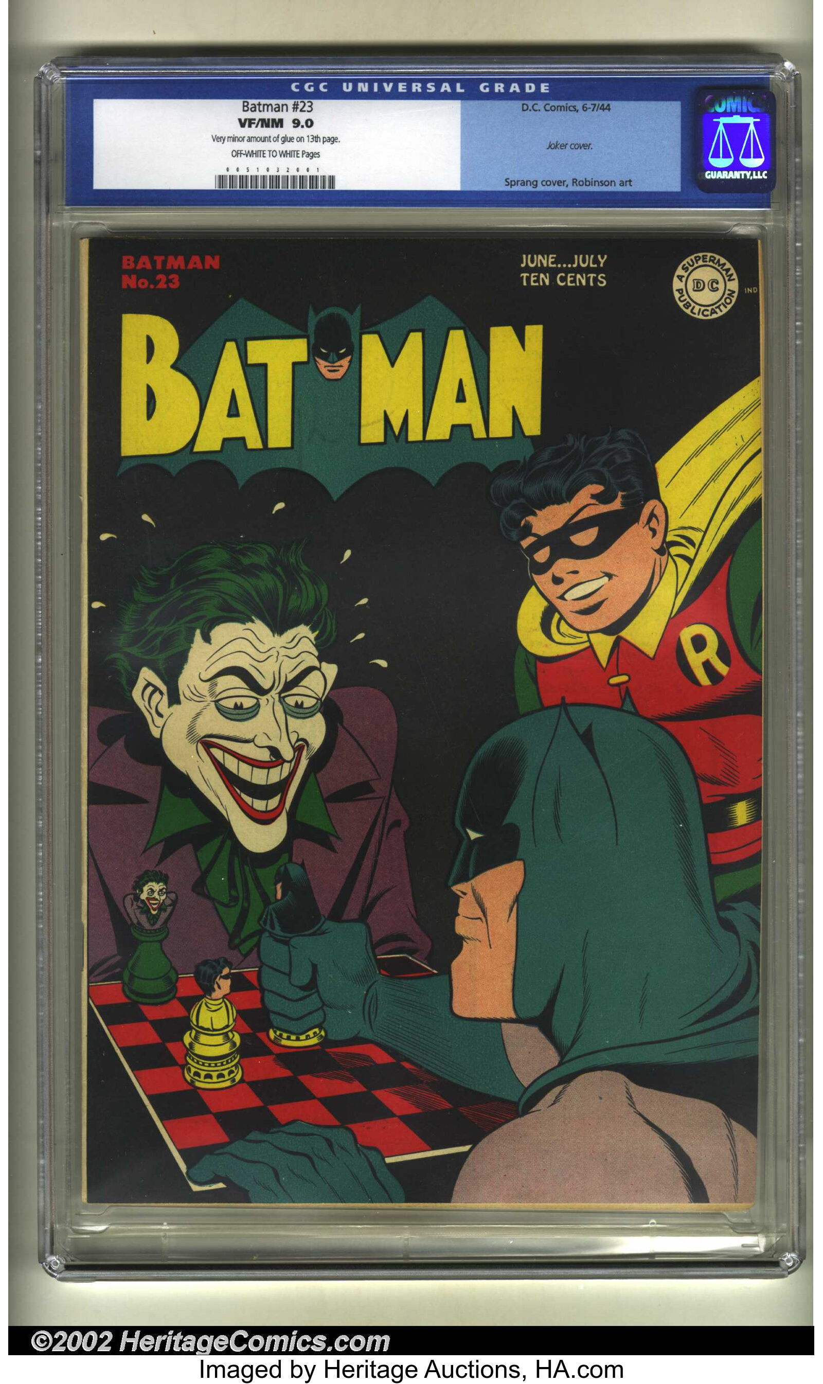 Batman 23 Dc 1944 Batman Squares Off Against The Joker In A Lot 6923 Heritage Auctions