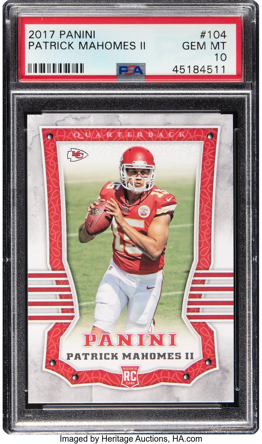 2017 Panini Patrick Mahomes II #104 PSA Gem Mint 10