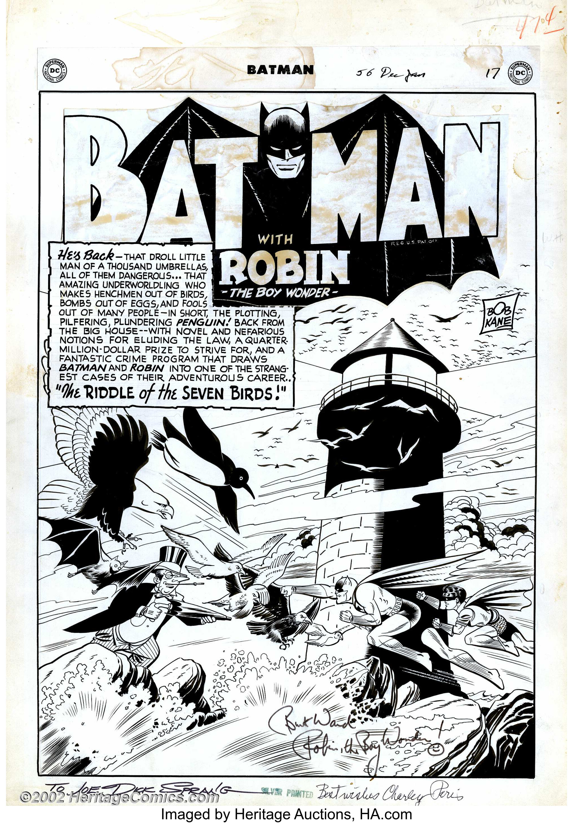 Dick Sprang And Charles Paris Original Art For Batman 56 Complete Lot 6087 Heritage Auctions