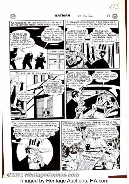 Dick Sprang And Charles Paris Original Art For Batman 56 Complete Lot 6087 Heritage Auctions