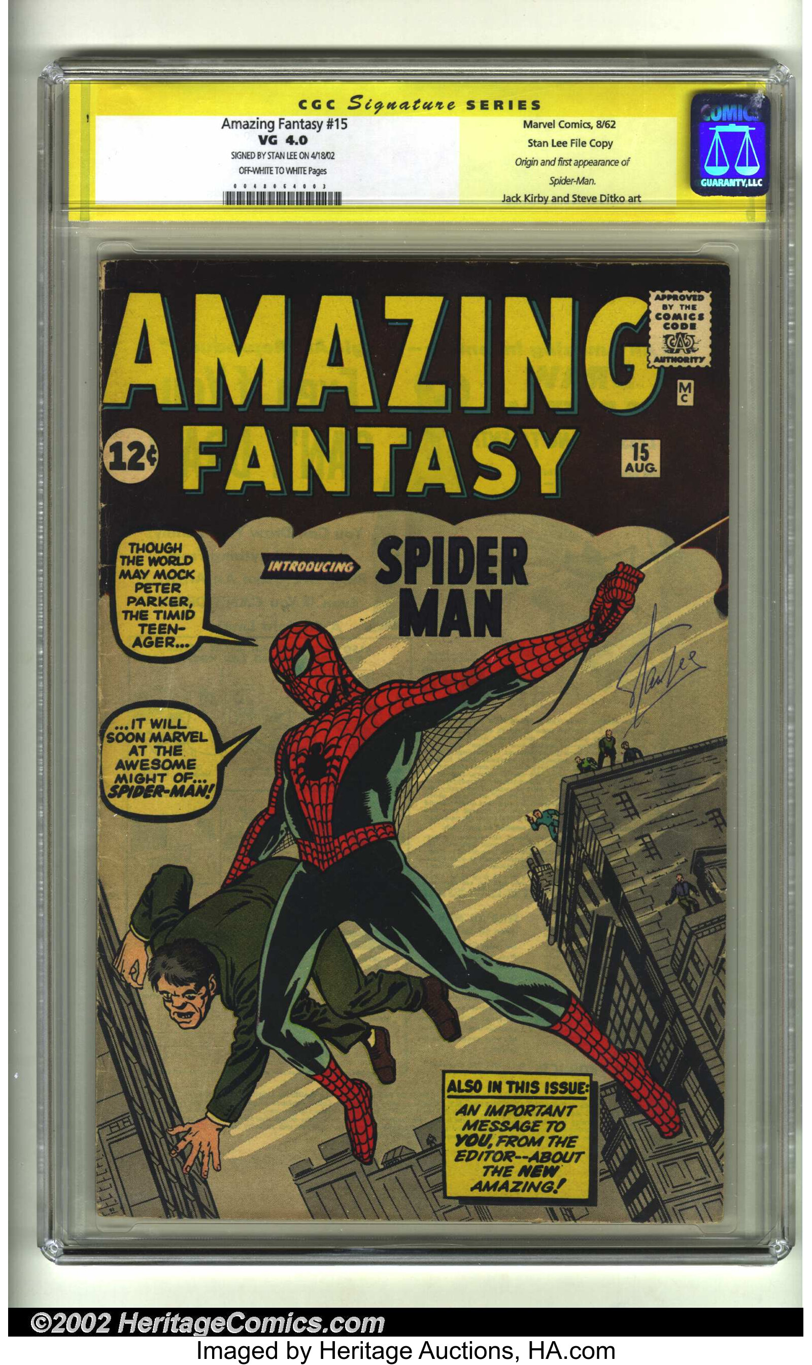 Amazing Fantasy Introducing Spider-Man #15 August 2002 Comic