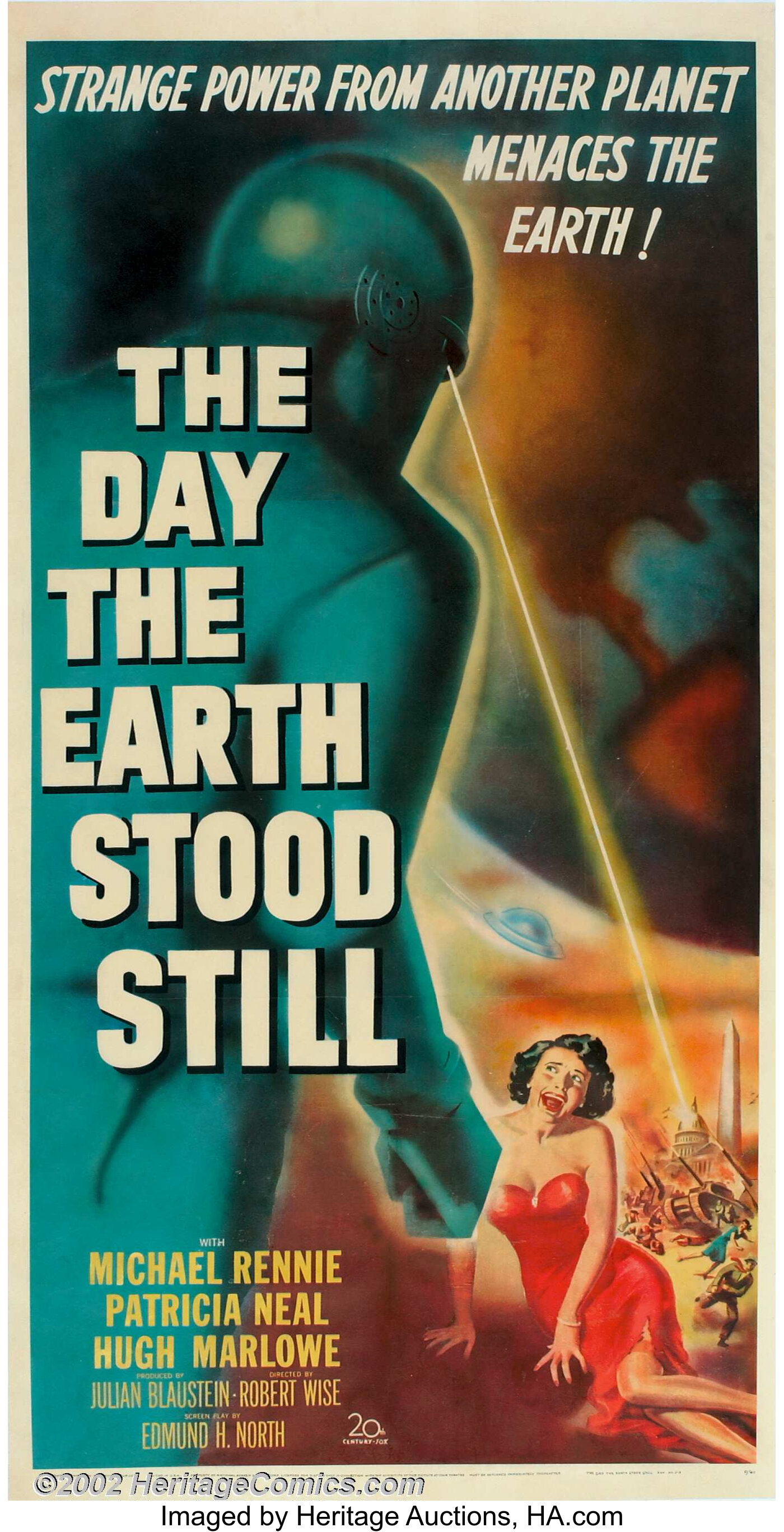 Day the Earth Stood Still (20th Century Fox, 1951). Three Sheet (41 ...