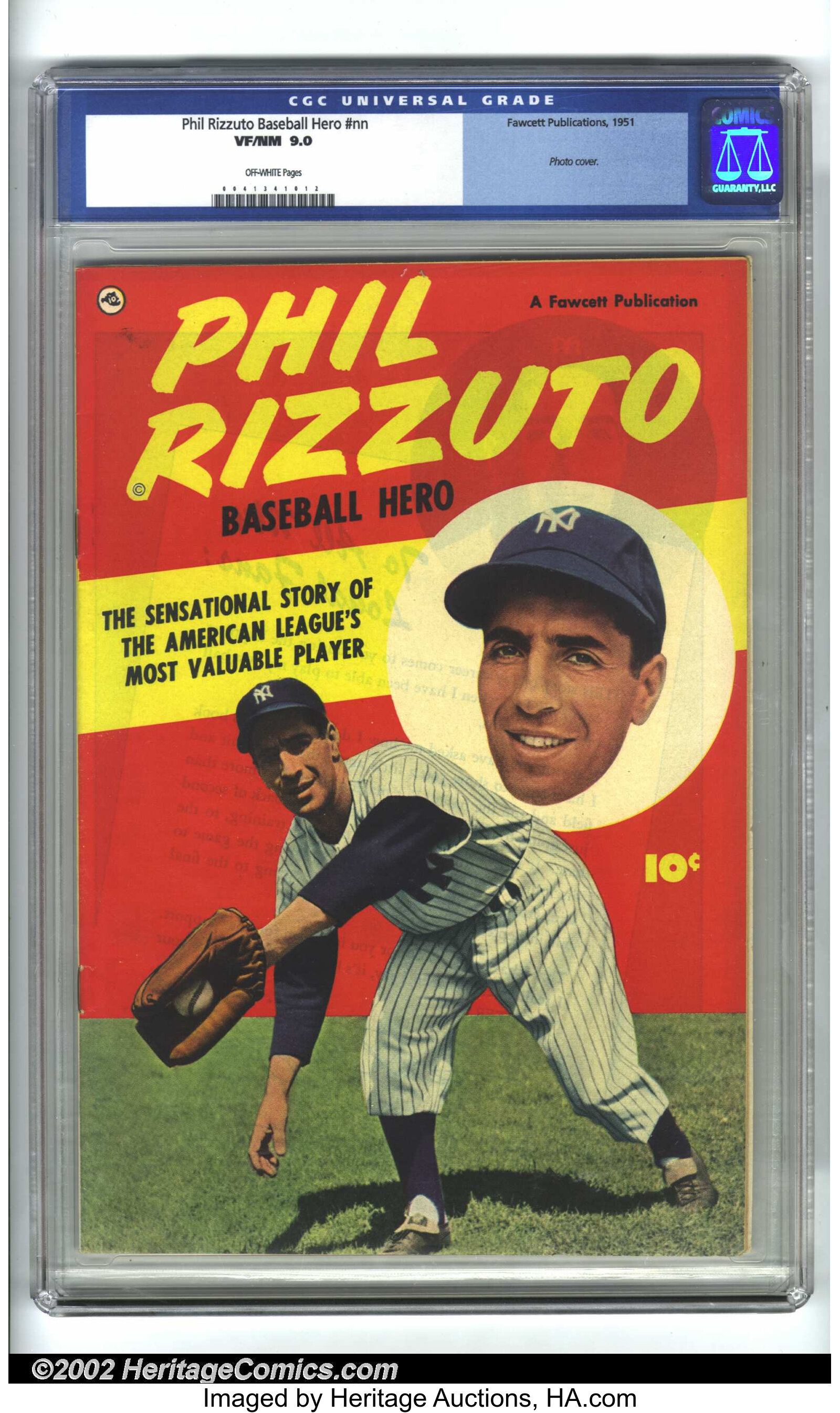 Phil Rizzuto Baseball Hero #nn (Fawcett, 1951) CGC VF/NM 9.0