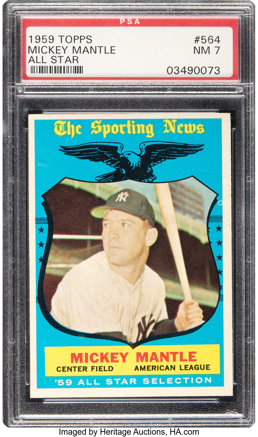 1959 Topps Mickey Mantle (All Star) #564 PSA NM 7