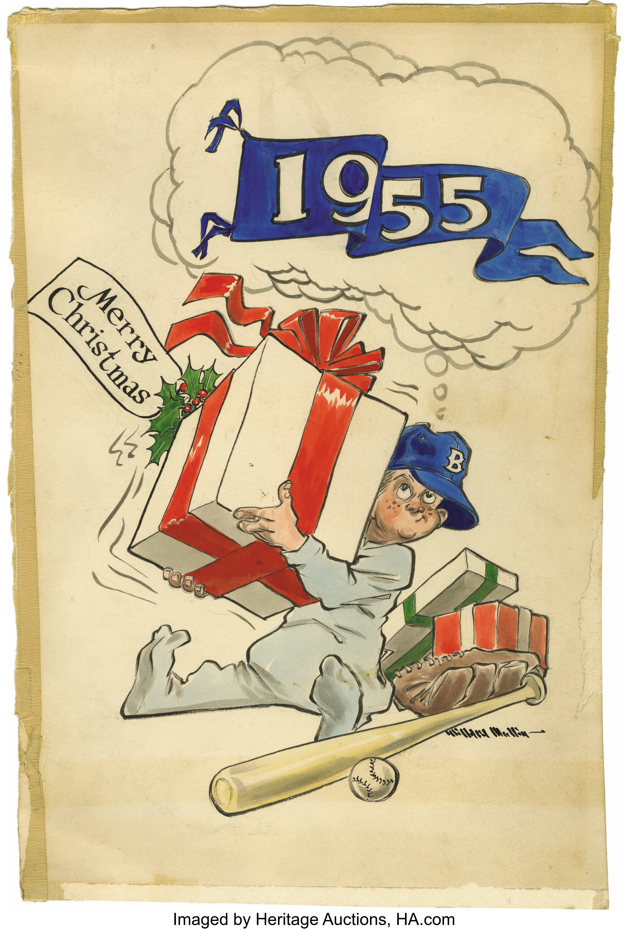 1955 Brooklyn Dodgers Canvas Print / Canvas Art by Kidwiler