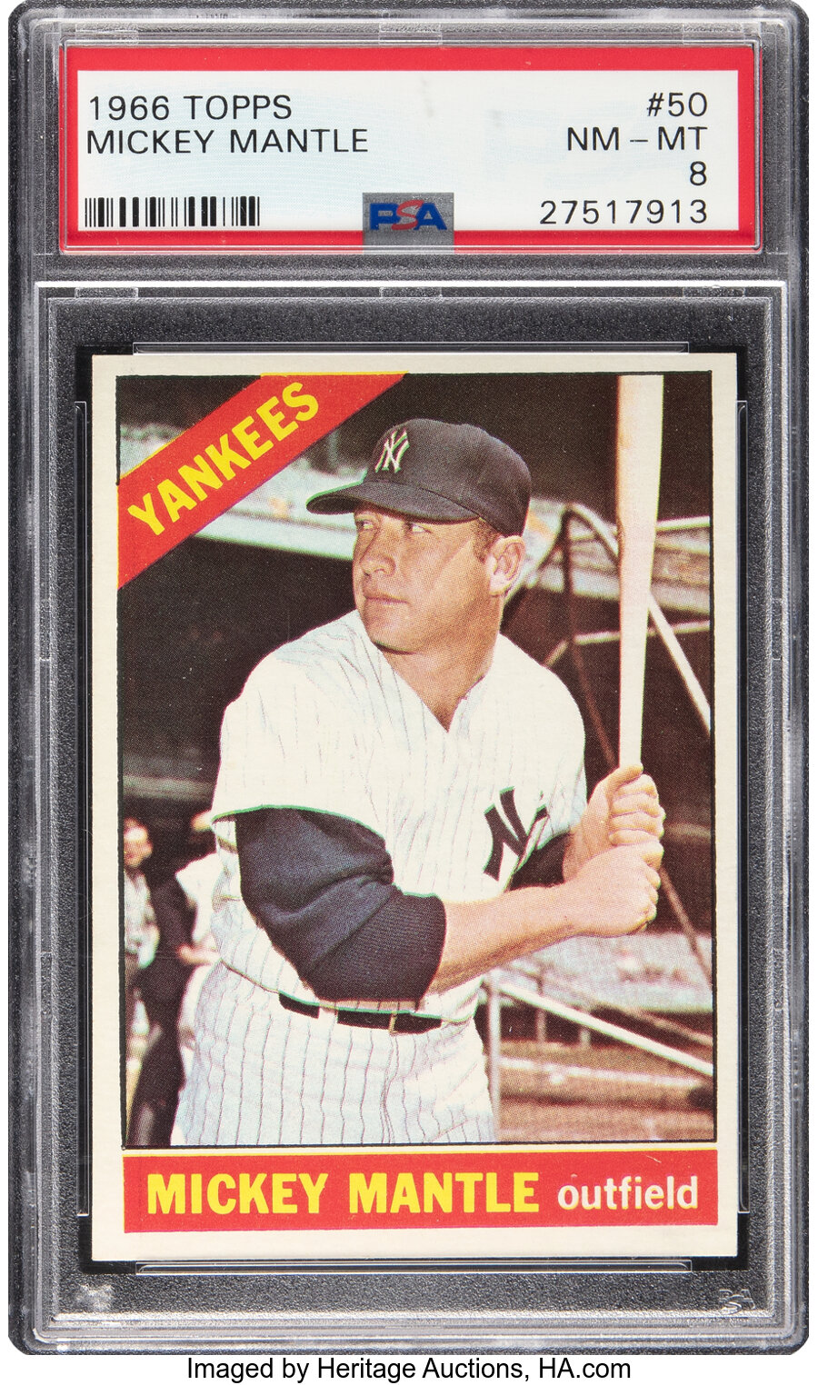 1966 Topps Mickey Mantle #50 PSA NM-MT 8