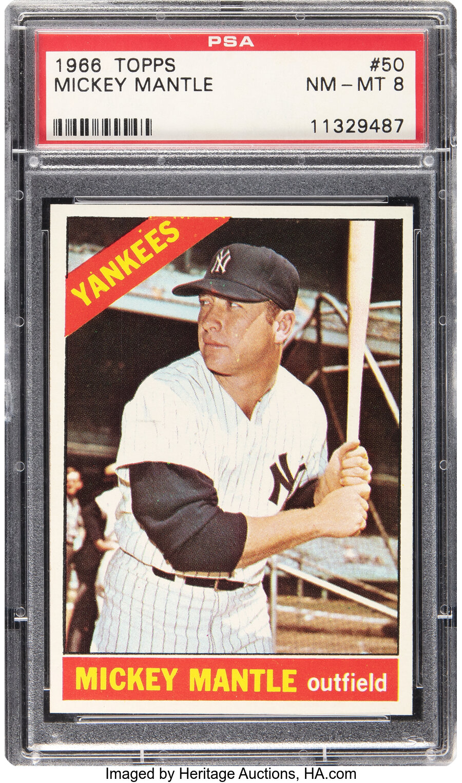 1966 Topps Mickey Mantle #50 PSA NM-MT 8