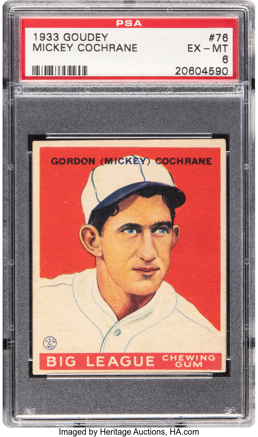1933 Goudey Mickey Cochrane #76 PSA EX-MT 6