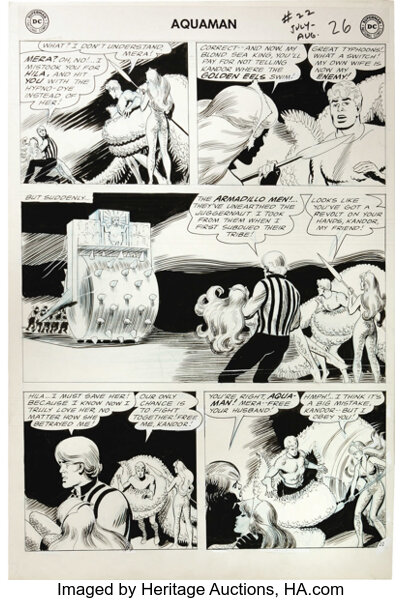 Nick Cardy Aquaman 22 Page 22 Original Art Dc 1965 Lot Heritage Auctions