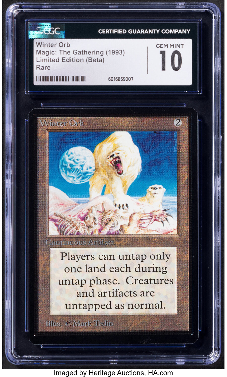Magic: The Gathering Winter Orb Limited Edition (Beta) CGC Trading Card Game Gem Mint 10 (Wizards of the Coast, 1993) Rare