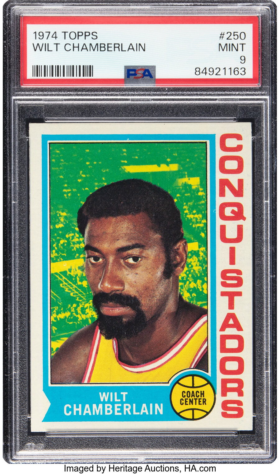 1974 Topps Wilt Chamberlain #250 PSA Mint 9