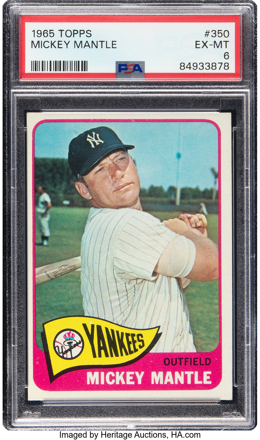 1965 Topps Mickey Mantle #350 PSA EX-MT 6