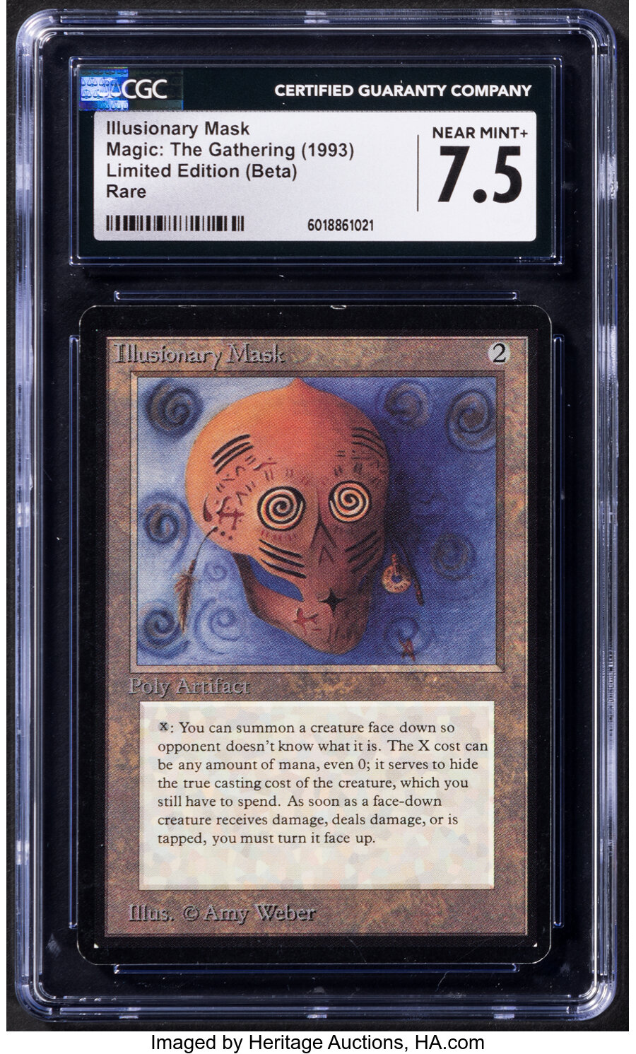 Magic: The Gathering Illusionary Mask Limited Edition (Beta) CGC Trading Card Game Near Mint+ 7.5 (Wizards of the Coast, 1993)