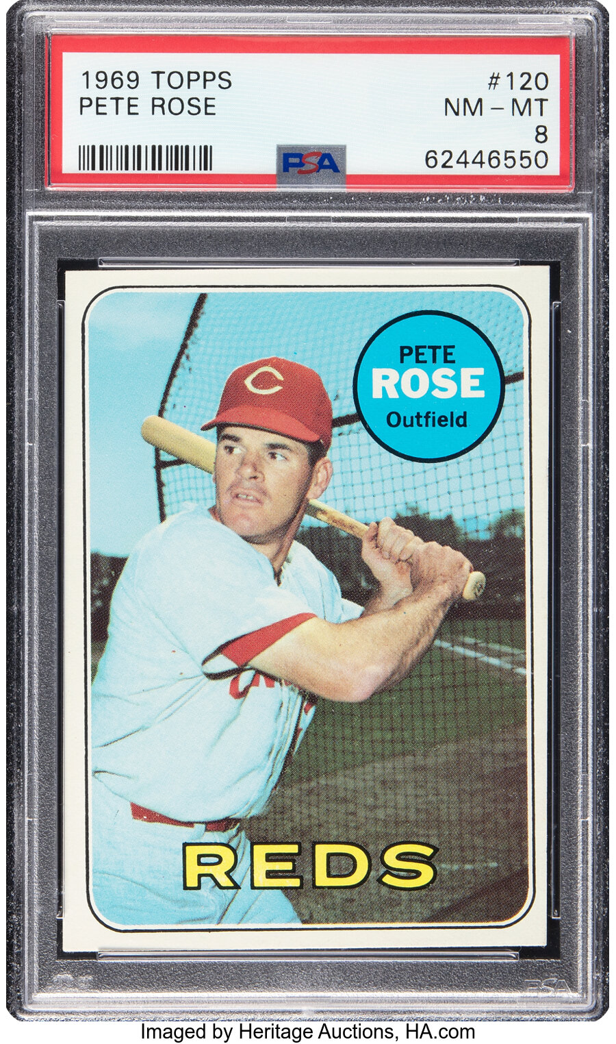 1969 Topps Pete Rose #120 PSA NM-MT 8