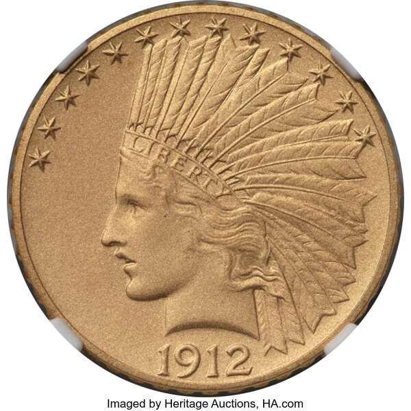 1912 $10 PR66 NGC.