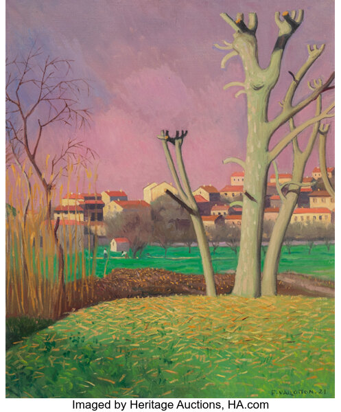 Félix Edouard Vallotton (Swiss, 1865-1925). Platanes ébranchés, Cagnes, 1921. 